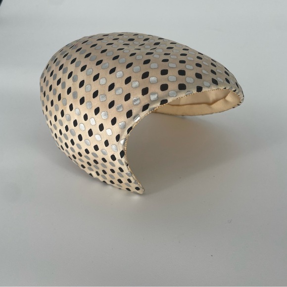 2FOR$30 Vintage Cream Fascinator With Black & Silver Pattern / Headband - Picture 7 of 14